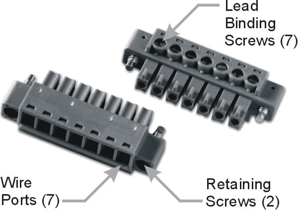 Alarms cable plug