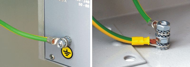 RipEX-HS grounding in a cabinet