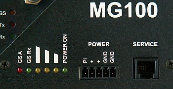 Power connector & information LED