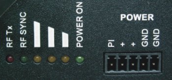 Power connector & information LED