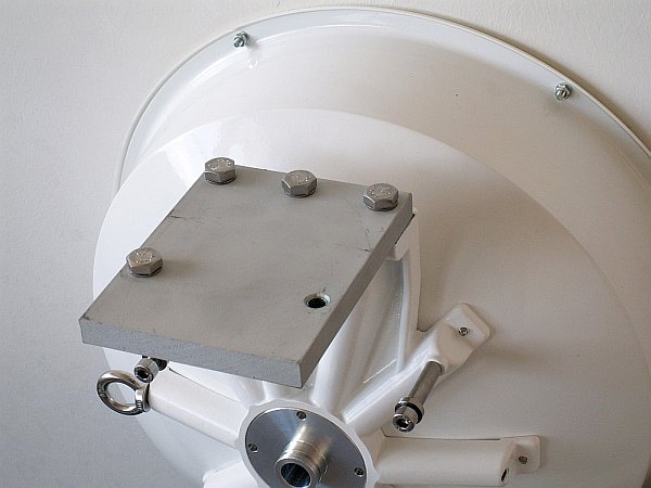 Dish with mounting plate