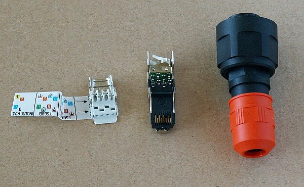 IE-PI-RJ45-FH connector before fitting