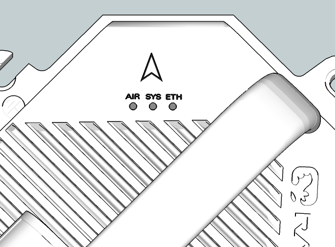 Stavové LED ( AIR - SYS - ETH )