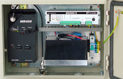 Example of the layout of equipment in a switchboard