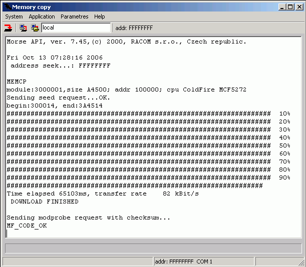 Transfer of a firmware module