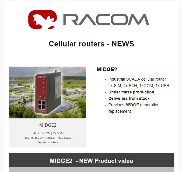 Cellular routers - NEWS, M!DGE2, M!DGE2  - NEW Product video, M!DGE, MG102...