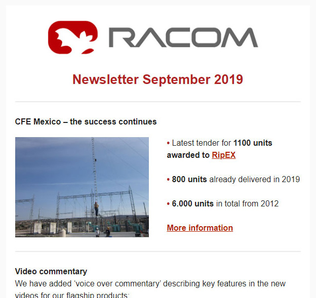 CFE Mexico – the success continues, Video commentary, Product Overview Leaflets, RAy3...