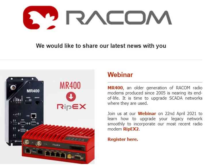Webinar, RAy2, X - versions, 
RACOM & Covid...