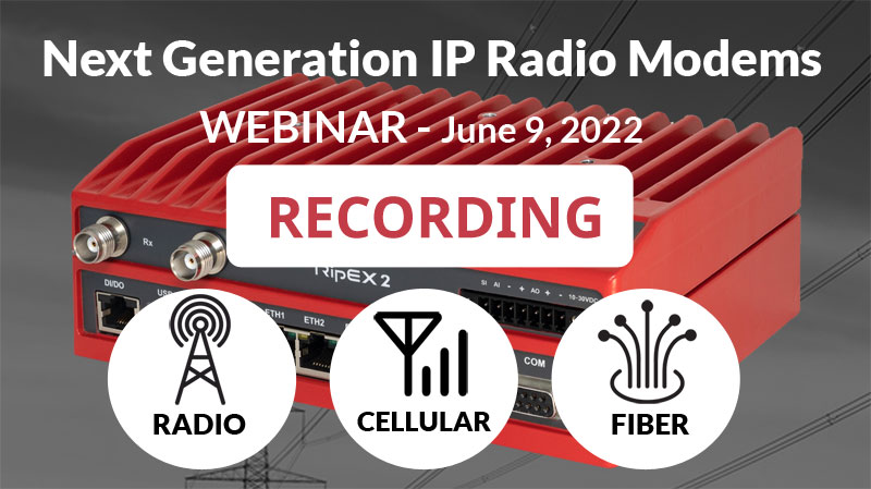 The Webinar ‚Next generation Radio modems‘ we delivered on 9th June...